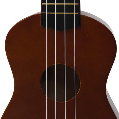   Ukulele sopranowe z pokrowcem, dla dzieci, ciemne drewno, 23"