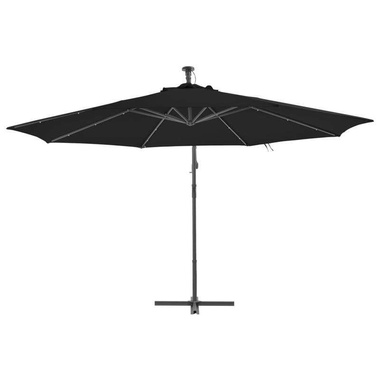  Parasol wiszący z aluminiowym słupkiem, 350 cm, czarny