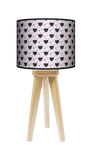 Lampa stołowa - trójnóg drewniana mała - Black Cat