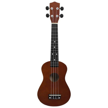   Ukulele sopranowe z pokrowcem, dla dzieci, ciemne drewno, 23"