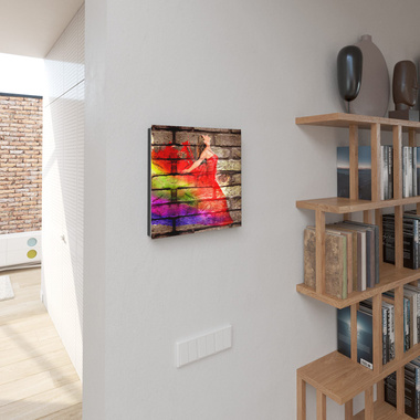 Skrzynka na klucze - Rainbow brick lady