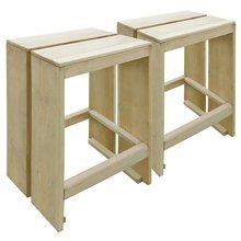 Ogrodowe stołki barowe, 2 szt., impregnowane drewno sosnowe