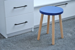 Taboret - Buk jasny-niebieski 45 cm