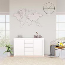 Komoda, biała, 120x36x69 cm, płyta wiórowa