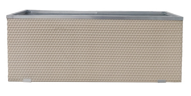 Donica ogrodowa technorattanowa 150x39x50 Kremowy