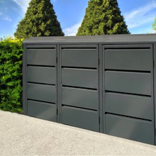 Obudowa kosza na śmieci lamelowa 3 segmentowa