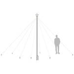   Choinka z lampek ułożonych w wodospad, 576 diod LED, 3,6 m