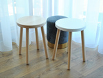 Taboret - Buk jasny-niebieski 45 cm