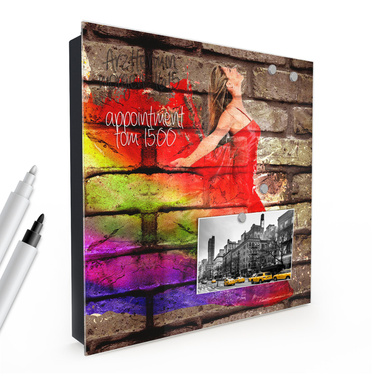 Skrzynka na klucze - Rainbow brick lady