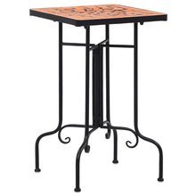 Mozaikowy stolik boczny, terakota, ceramiczny