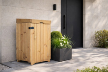 Skrzynia ogrodowa z donicą drewnianą – 59 × 44,5 × 87,5 cm