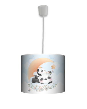 Lampa wisząca mała - Cute Panda (niebieska)