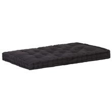 Poduszka na podłogę lub palety, bawełna, 120x80x10 cm, czarna