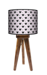 Lampa stołowa - trójnóg drewniana mała - Black Cat