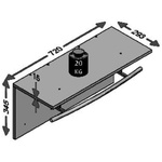 FMD Wieszak ścienny na płaszcze, 72 x 29,3 x 34,5 cm, biały