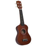   Ukulele sopranowe z pokrowcem, dla dzieci, ciemne drewno, 21"