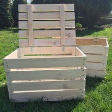 Skrzynka 30x50x40 biała z siedziskiem