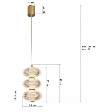 Nowoczesna lampa sufitowa KULE - LED