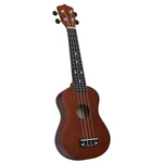   Ukulele sopranowe z pokrowcem, dla dzieci, ciemne drewno, 23"