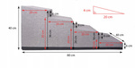 Schody dla psa - pochylnia 40 cm
