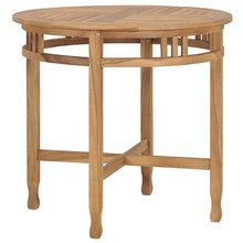 Stół jadalniany, Ø 80 cm, lite drewno tekowe