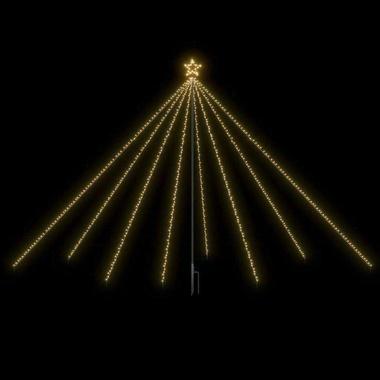   Choinka z lampek ułożonych w wodospad, 576 diod LED, 3,6 m