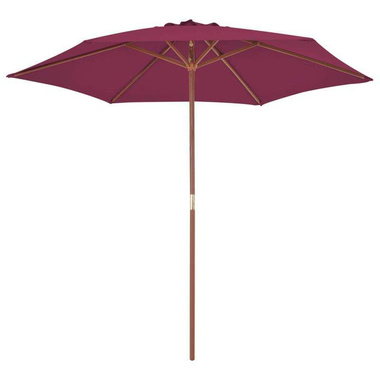   Parasol ogrodowy na drewnianym słupku, 270 cm, bordowy