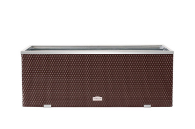 Donica ogrodowa technorattanowa 150x39x50 Biały