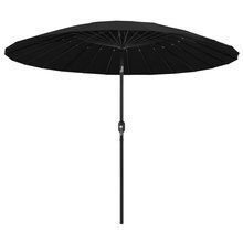 Parasol ogrodowy na słupku aluminiowym, 270 cm, czarny