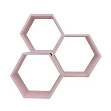Pólki hexagon 3w1 PUDROWY RÓŻ bez plecków
