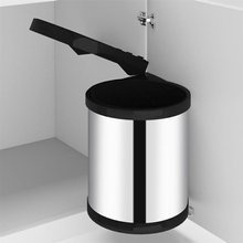 Kosz na śmieci do zabudowy, stal nierdzewna, 12 L