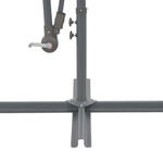   Parasol wiszący z aluminiowym słupkiem, 350 cm, czarny