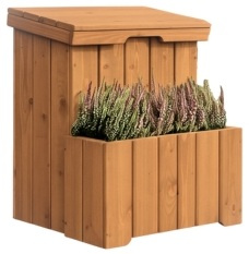 Skrzynia ogrodowa z donicą drewnianą – 56 × 50 × 70 cm