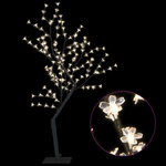   Drzewko z lampkami, 128 LED, ciepły biały, kwiat wiśni, 120 cm