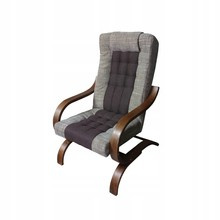 Fotel tradycyjny, stelaż krzyżak, kolor obicia - odcienie BRĄZU,