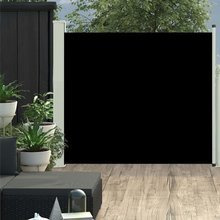 Wysuwana markiza boczna na taras, 100 x 300 cm, czarna