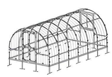 KLASIKA  TUBE szklarnia ogrodowa 3x2x 4mm