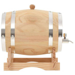   Beczka na wino z kranikiem, lite drewno sosnowe, 6 L