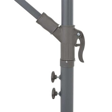   Parasol wiszący z aluminiowym słupkiem, 350 cm, czarny