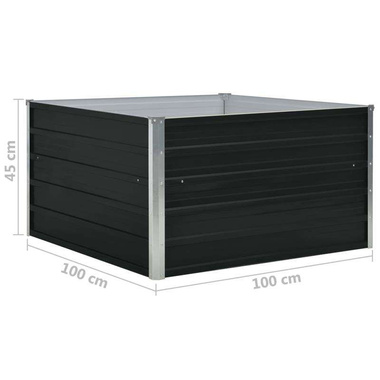   Donica do podniesionej rabaty, 100x100x45 cm, stal, antracytowa