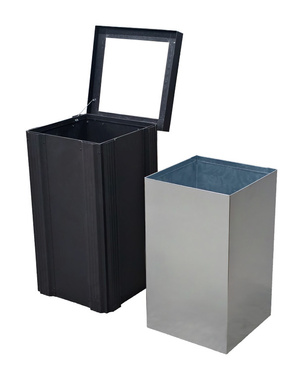 Kosz metalowy czarny RAL 7016  łazienka ,restauracja ,hotel 84x44x44  