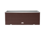 Donica ogrodowa technorattanowa 98x25x34 Słomkowy