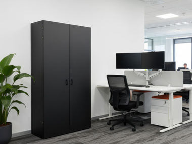 Szafa metalowa biurowa RAL 7016 100×200×40 cm, 5 półek