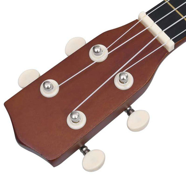   Ukulele sopranowe z pokrowcem, dla dzieci, ciemne drewno, 21"