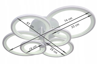 Lampa sufitowa - żyrandol RING PLAFON LED