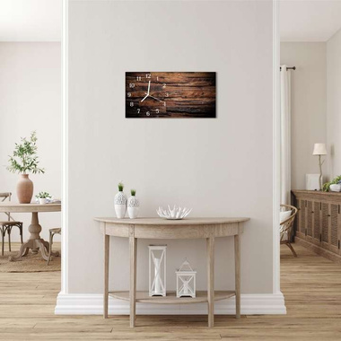 Zegar na szkle ścienny 60x30 cm-kamień