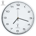   Sterowany radiowo zegar z mechanizmem kwarcowym, 31 cm, biały