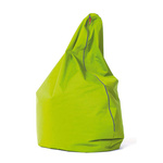 PUFA BAG w kolorze limonkowym z niebieskim zamkiem szer. 100cm X wys. 110cm X gł.110cm
