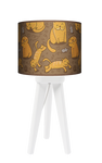 Lampa stołowa - trójnóg drewniana mała - Cat