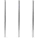   Słupki ogrodzeniowe, 3 szt., aluminium, 185 cm